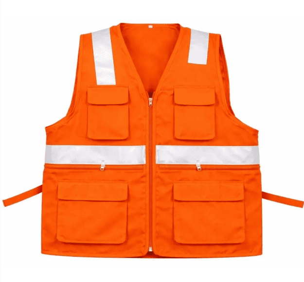 CHALECO DE SEGURIDAD LIVIANO CON CINTAS REFLECTIVAS